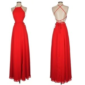 NEW Fame & Partners Halter Neck Fit & Flare Dress